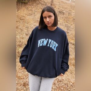 John Galt Black/Blue New York Sweatshirt (Brandy Melville) One Size